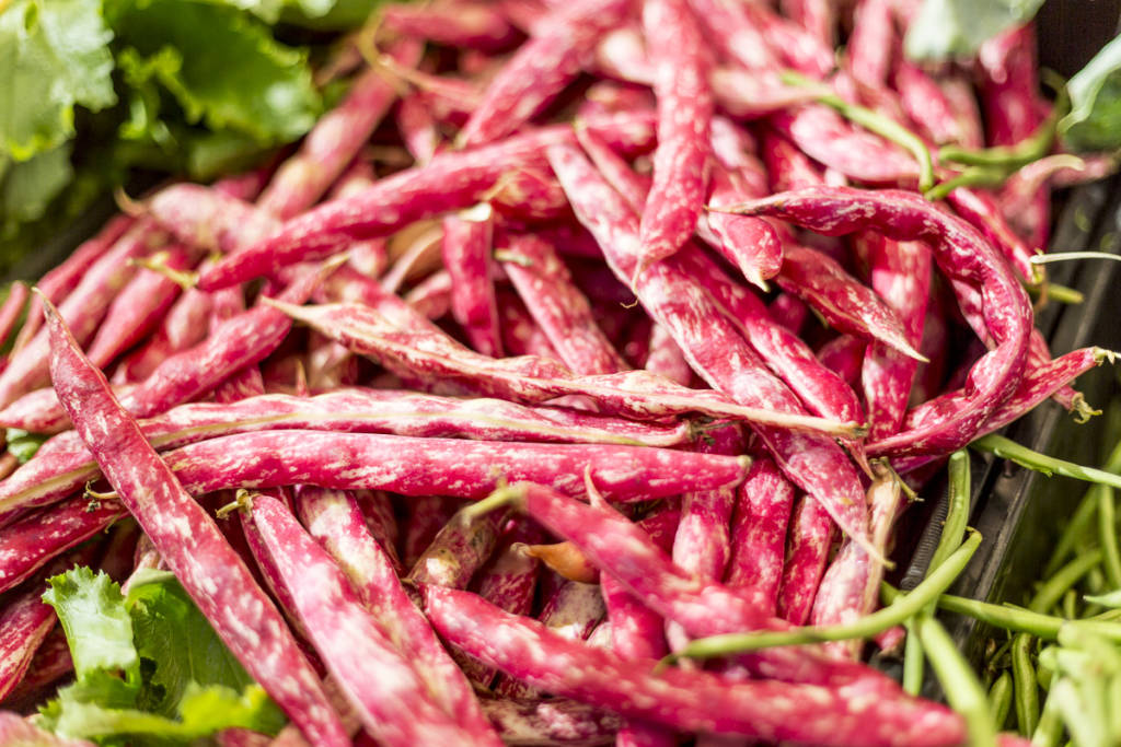 fresh beans in Italian market
