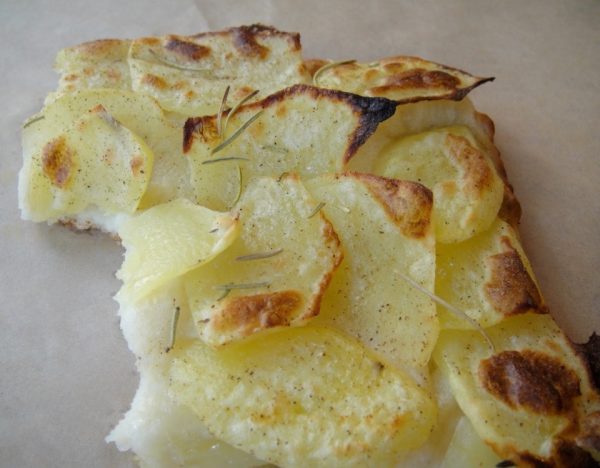 Pizza di patate is a typical Roman snack