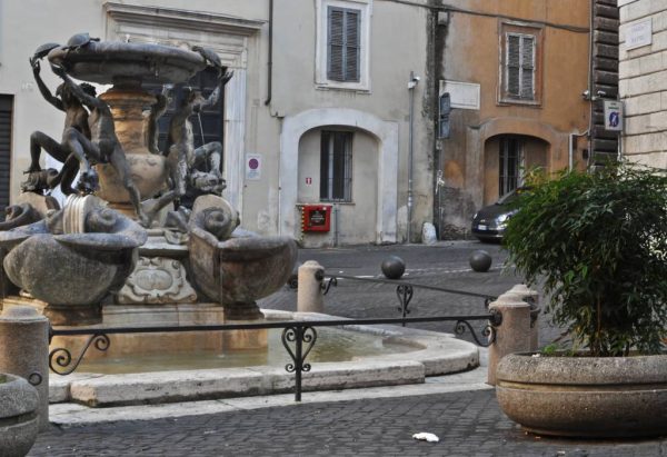 The turtle fountain in Piazza Mattei, Rome