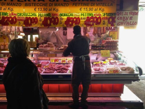 rome butcher market stall