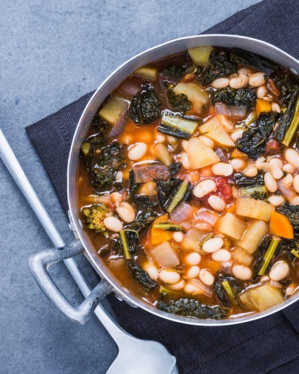 ribollita is made with tuscan kale and bread