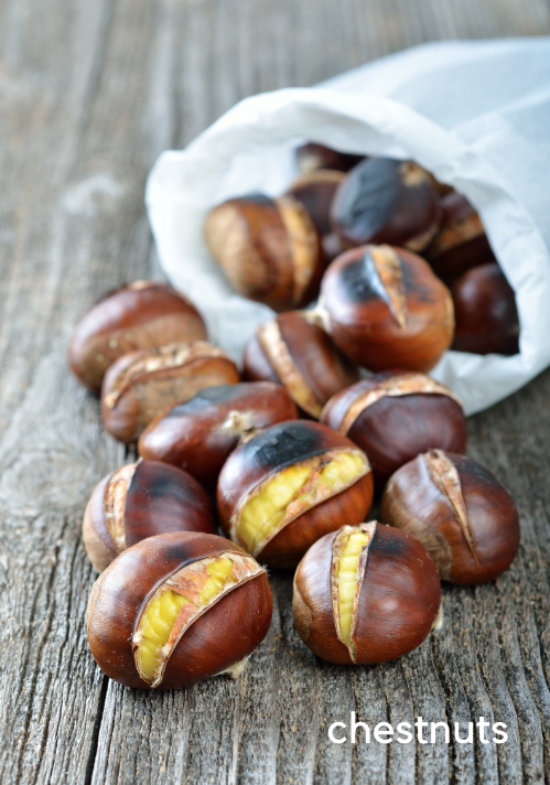 chestnuts are rich in carbohydrates instead of oils
