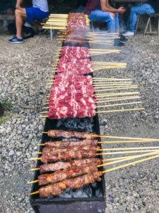 grilling arrosticini at home