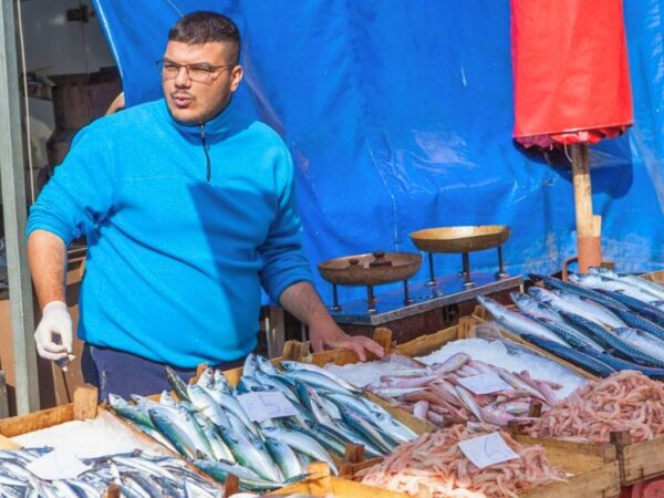 catania fish market stall
