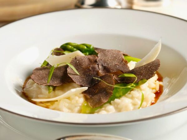 risotto with shavings of black truffle on top