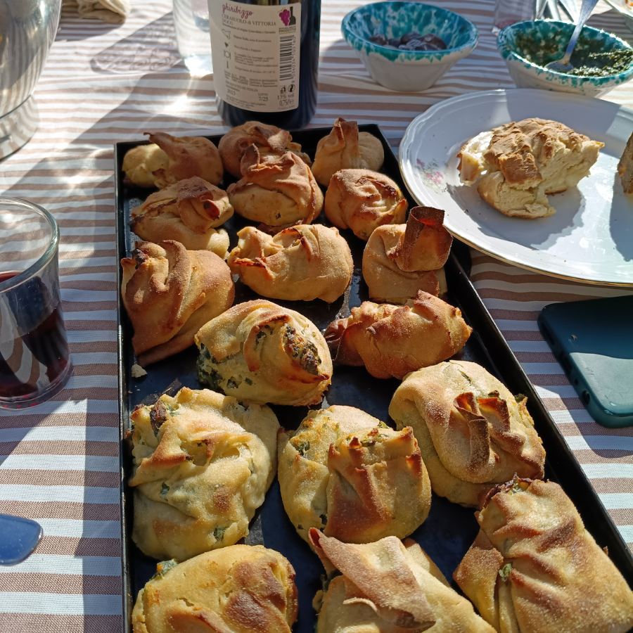 Pastries on a table
