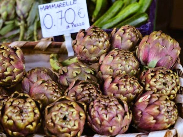 artichokes for sale in market