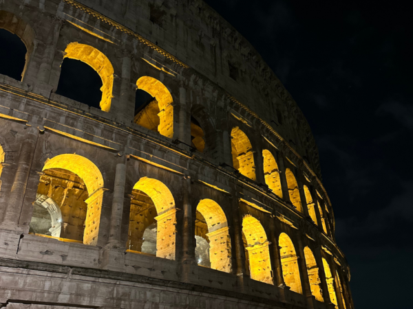 colosseum rome at night via crucis