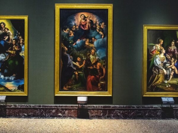 paintings in a gallery of the pinacoteca di brera