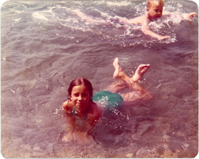 Eleonora swimming in Positano, 1977