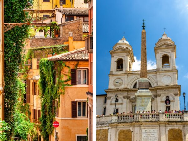 rome rooftops and church golden hour september